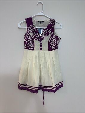 Tunic top in Purple and Cream